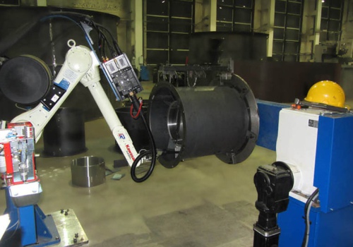 Ventiliatorių suvirinimo robotas