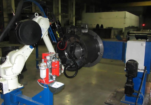 Ventiliatorių suvirinimo robotas