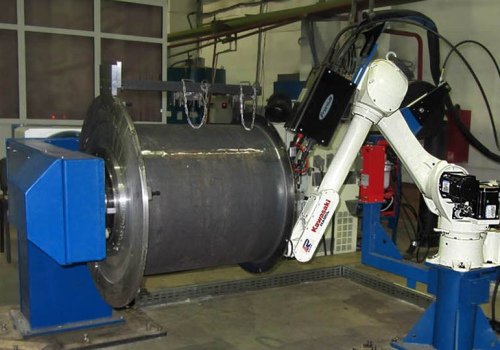 Ventiliatorių suvirinimo robotas