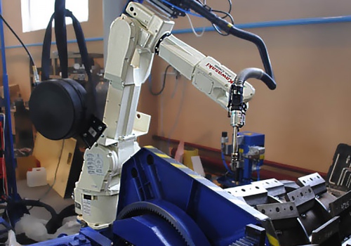 Būgno ritės suvirinimo robotas