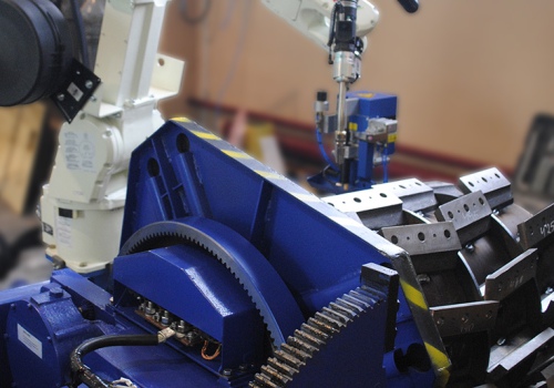 Būgno ritės suvirinimo robotas