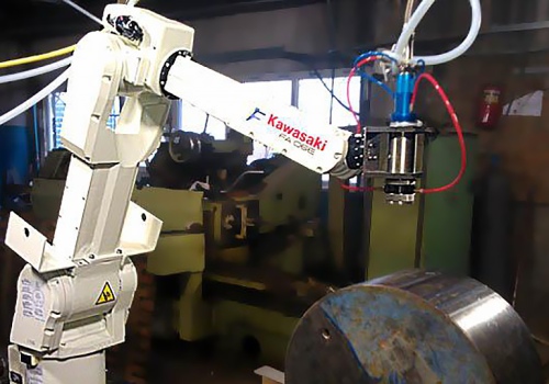 Lazerinio prilydymo robotas