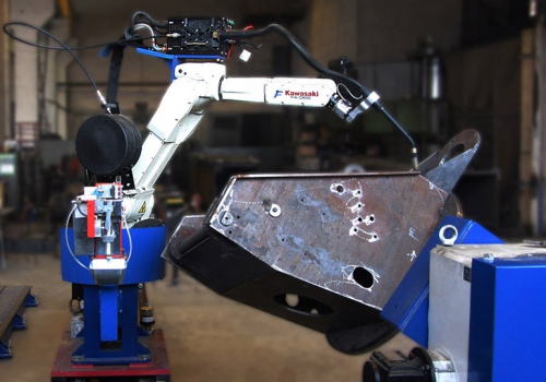 Hidraulinių keltuvų suvirinimo robotas