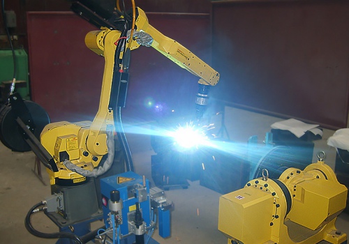 Krosnių ir kūryklų suvirinimo robotas