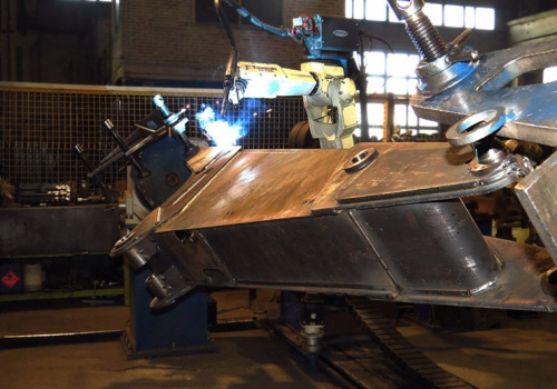 Krautuvo strėlės suvirinimo robotas