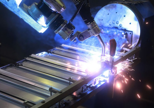 Stelažų suvirinimo robotas