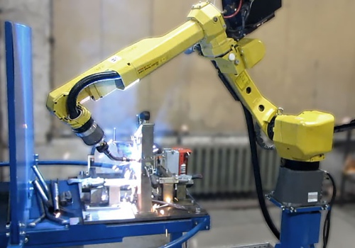 Rogių ir sniego paspirtukų suvirinimo robotas