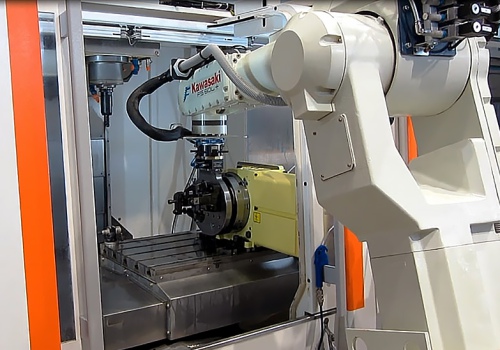 Mechaninio apdirbimo staklių pakrovimo robotas