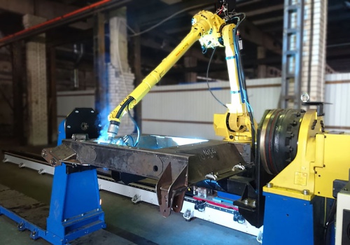 Sukamojo vežimėlio rėmo suvirinimo robotas