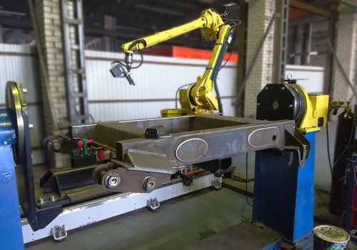 Sukamojo vežimėlio rėmo suvirinimo robotas