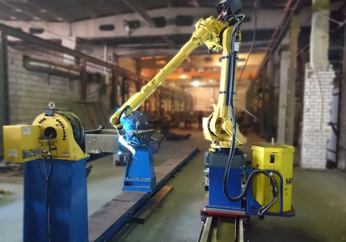 Sukamojo vežimėlio rėmo suvirinimo robotas