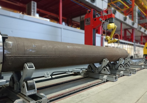 Didelių gabaritų vamzdžių dujinio pjovimo robotas