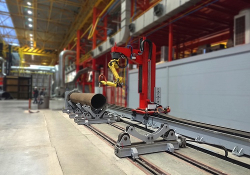 Didelių gabaritų vamzdžių dujinio pjovimo robotas