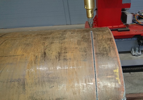 Didelių gabaritų vamzdžių dujinio pjovimo robotas