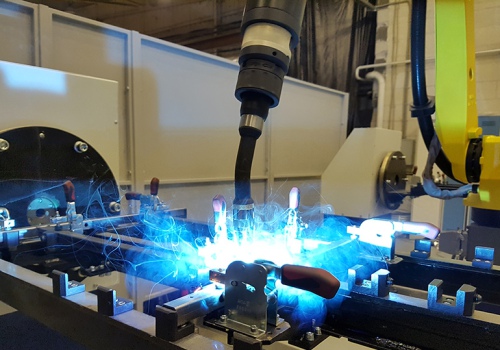 Baldų karkasų suvirinimo robotas