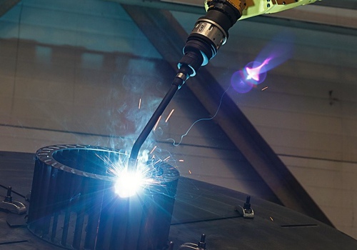 Ventiliatorių korpusų suvirinimo robotas