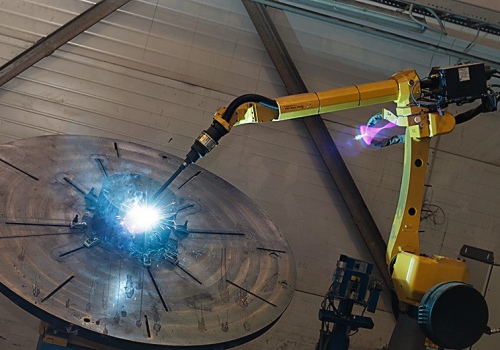 Ventiliatorių korpusų suvirinimo robotas