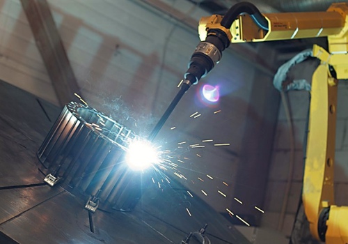 Ventiliatorių korpusų suvirinimo robotas