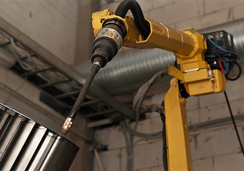 Ventiliatorių korpusų suvirinimo robotas