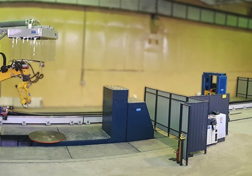 Didelių konstrukcijų suvirinimo robotas