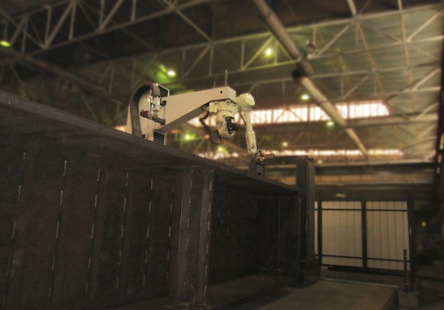 Atvirų vagonų ir vagonečių suvirinimo robotas