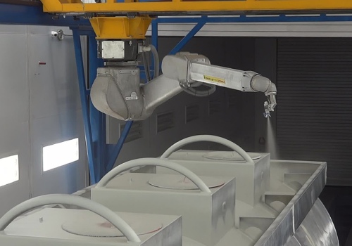 Cisternų dažymo robotas