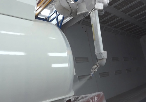 Cisternų dažymo robotas