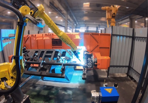 Ritinėlių atramų suvirinimo robotas