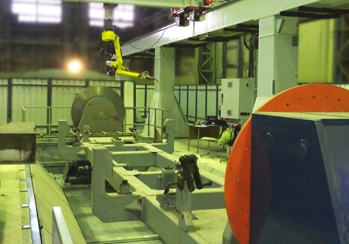 Konsolinio tipo gaminių suvirinimo robotas