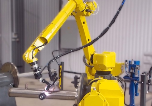 Naftos pavyzdžių atrinkėjų suvirinimo robotas