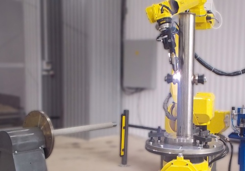 Naftos pavyzdžių atrinkėjų suvirinimo robotas