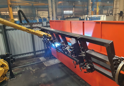 Ritinėlių atramų suvirinimo robotas