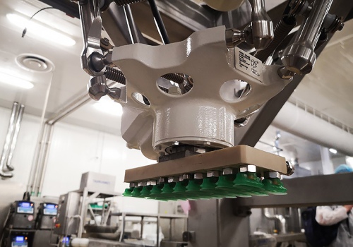 Krabų lazdelių išdėliojimo robotai