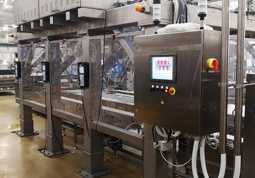 Krabų lazdelių išdėliojimo robotai