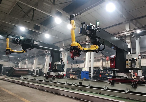 Didelių gabaritų konstrukcijų suvirinimo robotas