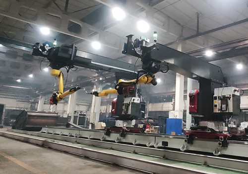 Didelių gabaritų konstrukcijų suvirinimo robotas