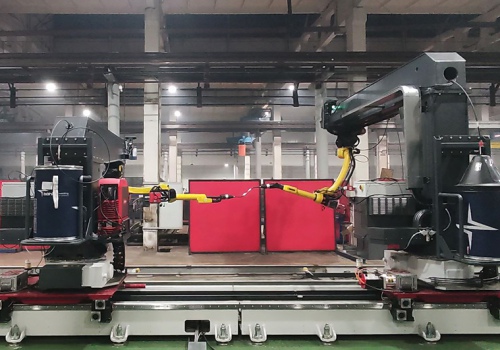 Didelių gabaritų konstrukcijų suvirinimo robotas