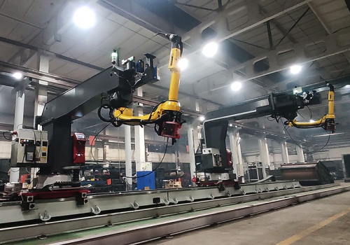 Didelių gabaritų konstrukcijų suvirinimo robotas