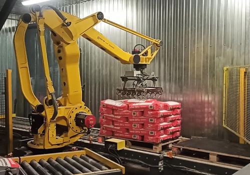 Sausų mišinių paletavimo robotas