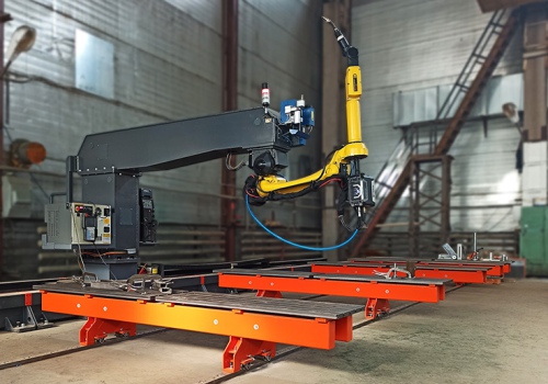 Didelių gabaritų konstrukcijų suvirinimo robotas