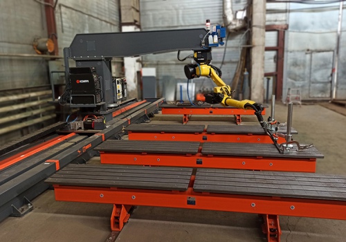 Didelių gabaritų konstrukcijų suvirinimo robotas