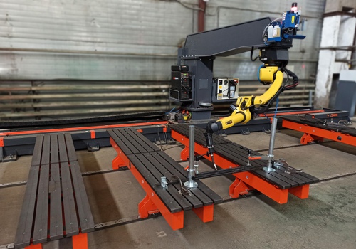 Didelių gabaritų konstrukcijų suvirinimo robotas