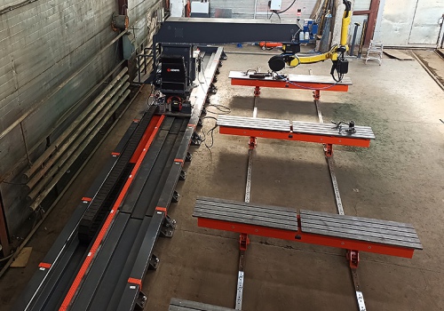 Didelių gabaritų konstrukcijų suvirinimo robotas