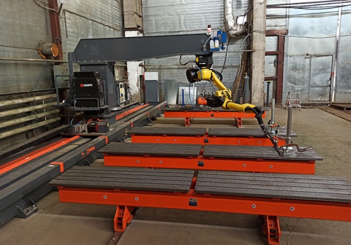 Didelių gabaritų konstrukcijų suvirinimo robotas