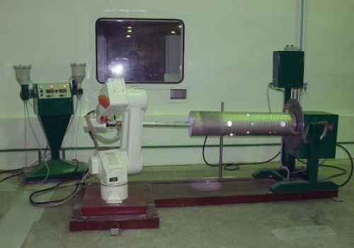 Turbinų plazminio užpurškimo robotas