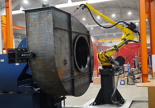 Ventiliatorių korpusų suvirinimo robotas
