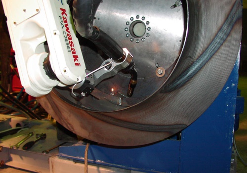 Ventiliatoriaus korpuso suvirinimo robotas