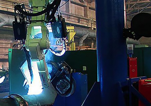 Greiderio lonžerono suvirinimo robotas