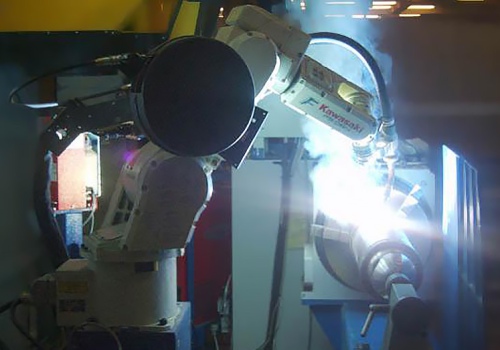 Hidraulinių cilindrų suvirinimo robotas