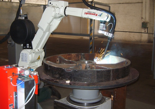 Būgno šono suvirinimo robotas